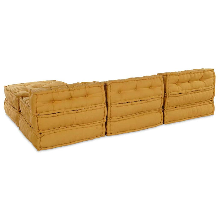 Unitate de canapea modulară 4 pcs Galben Țesătură WALTI