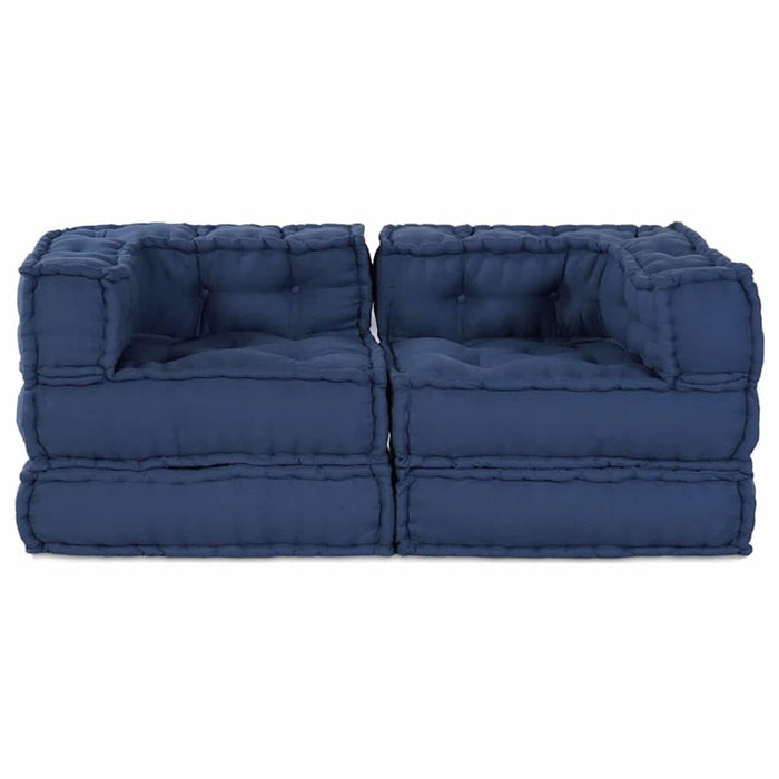 Pernă 2 pcs albastru 70 x 70 x 54 cm Poliester - WALTI WALTI