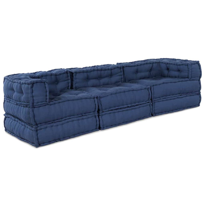 Pernă 3 pcs albastru 70 x 70 x 54 cm Poliester - WALTI WALTI