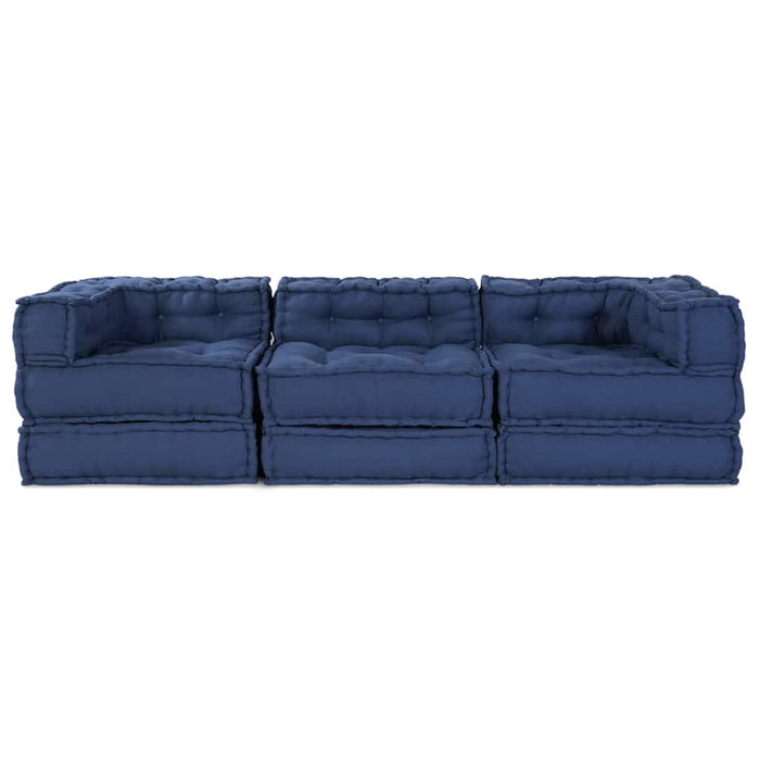 Pernă 3 pcs albastru 70 x 70 x 54 cm Poliester - WALTI WALTI