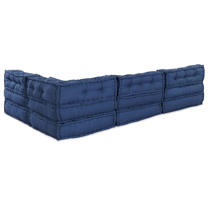 Pernă 4 pcs albastru 70 x 70 x 54 cm Poliester - WALTI WALTI