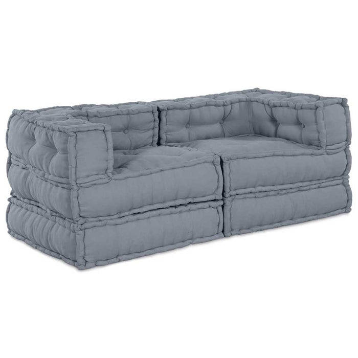 Pernă 2 pcs Gri 70 x 70 x 54 cm Poliester - WALTI WALTI
