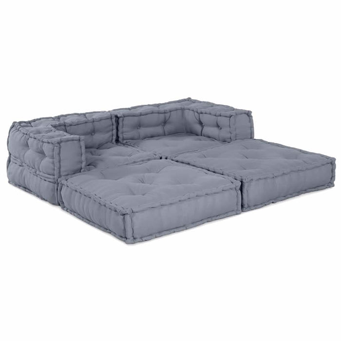 Pernă 2 pcs Gri 70 x 70 x 54 cm Poliester - WALTI WALTI