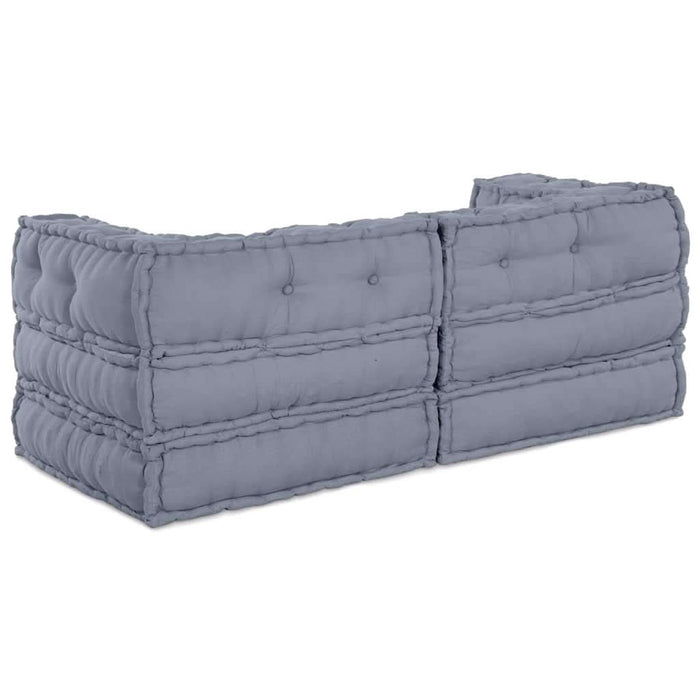 Pernă 2 pcs Gri 70 x 70 x 54 cm Poliester - WALTI WALTI