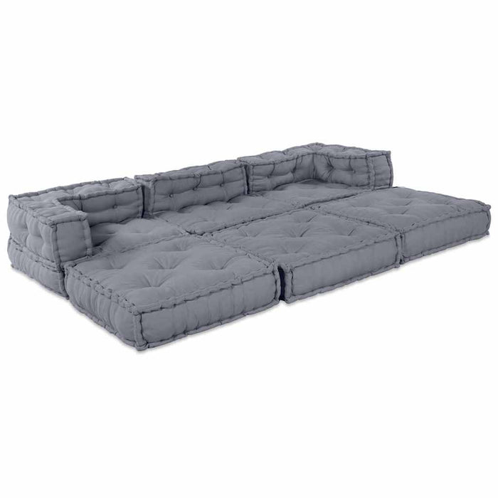 Pernă 3 pcs Gri 70 x 70 x 54 cm Poliester - WALTI WALTI