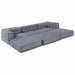 Pernă 3 pcs Gri 70 x 70 x 54 cm Poliester - WALTI WALTI