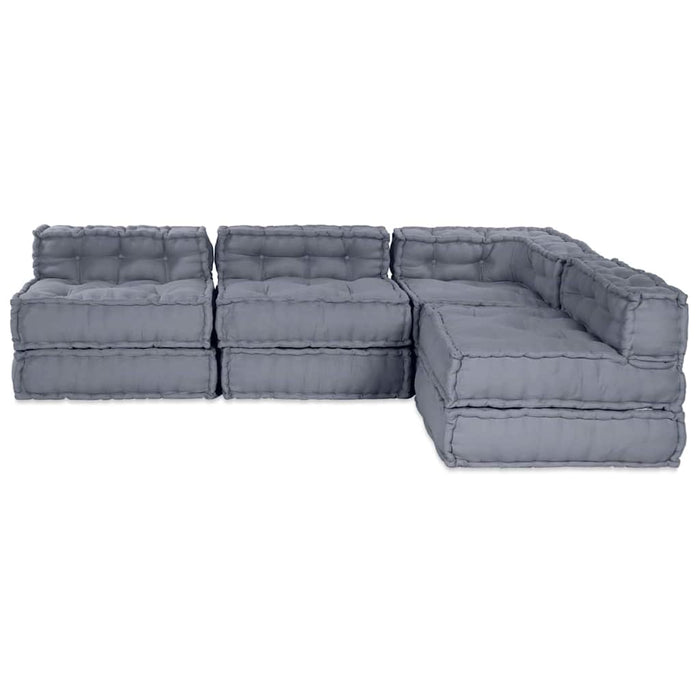 Pernă 4 pcs Gri 70 x 70 x 54 cm Poliester - WALTI WALTI