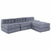 Pernă 4 pcs Gri 70 x 70 x 54 cm Poliester - WALTI WALTI