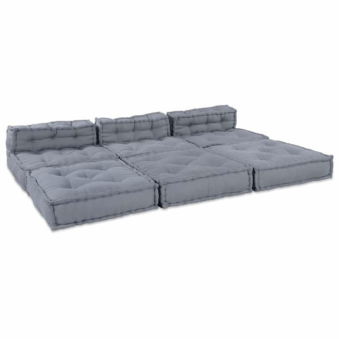 Pernă 4 pcs Gri 70 x 70 x 54 cm Poliester - WALTI WALTI