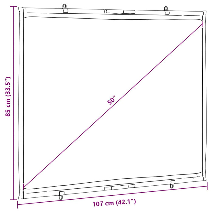 Ecran de proiecție suspendat pe perete 50 inch 4:3 - WALTI WALTI