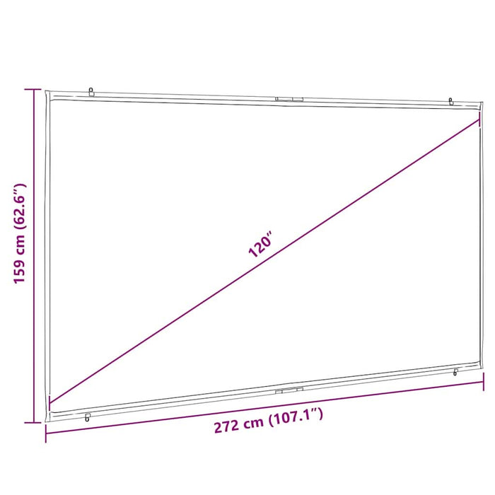 Ecran de proiecție suspendat pe perete 120 inch 16:9 - WALTI WALTI