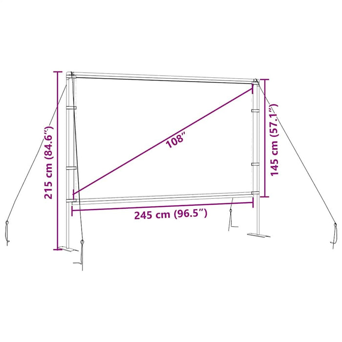 Ecran de proiecție cu suporturi 108 inch 16:9 - WALTI WALTI