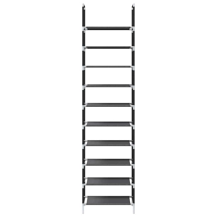 Suport pantofi 10 niveluri negru 44x28x180 cm țesătură nețesă - WALTI WALTI