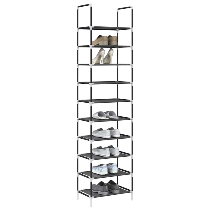Suport pantofi 10 niveluri negru 44x28x180 cm țesătură nețesă - WALTI WALTI