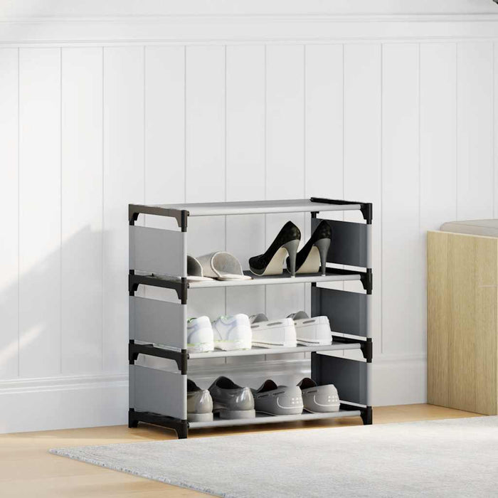 Suport pantofi 4 niveluri gri 54x28x55 cm țesătură nețesă WALTI