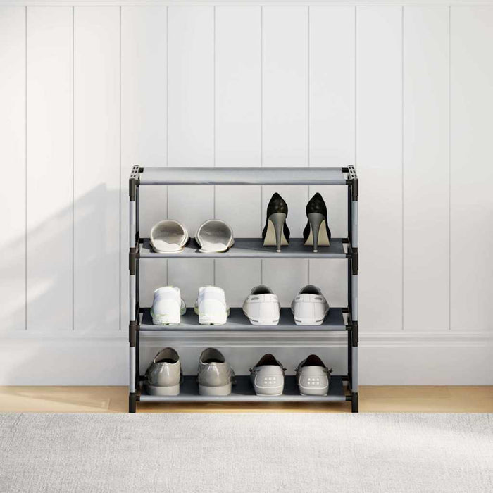 Suport pantofi 4 niveluri gri 54x28x55 cm țesătură nețesă WALTI