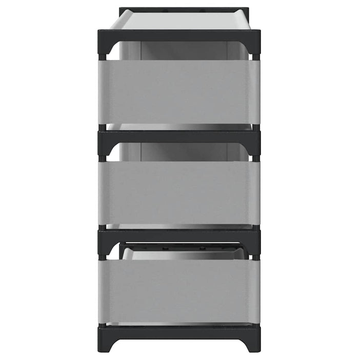 Suport pantofi 4 niveluri gri 54x28x55 cm țesătură nețesă WALTI