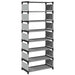 Suport pantofi cu 8 niveluri, gri 54x28x124 cm, nețesut - WALTI WALTI