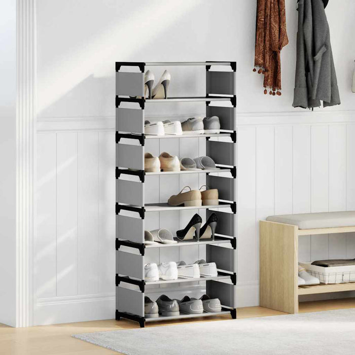 Suport pantofi cu 8 niveluri, gri 54x28x124 cm, nețesut - WALTI WALTI