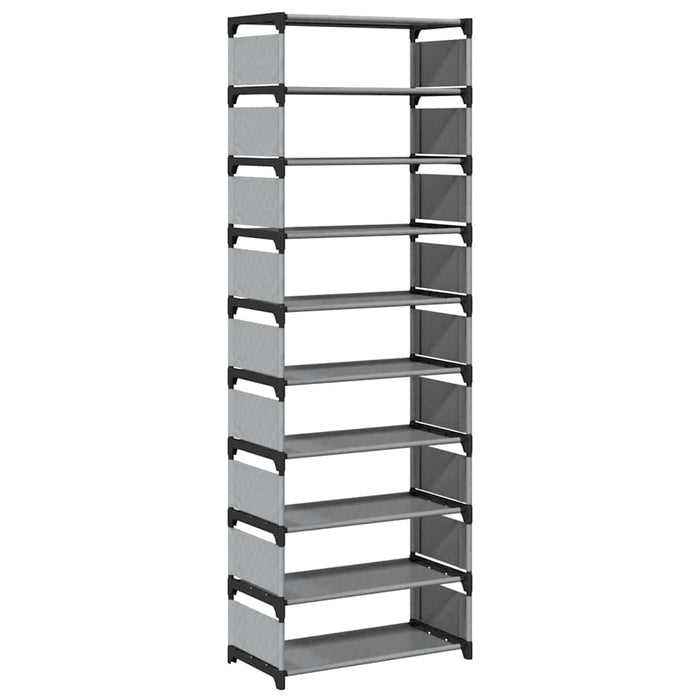 Suport pantofi 10 niveluri gri 54x28x158 cm țesătură nețesă - WALTI WALTI