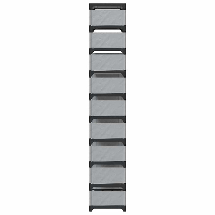 Suport pantofi 10 niveluri gri 54x28x158 cm țesătură nețesă - WALTI WALTI