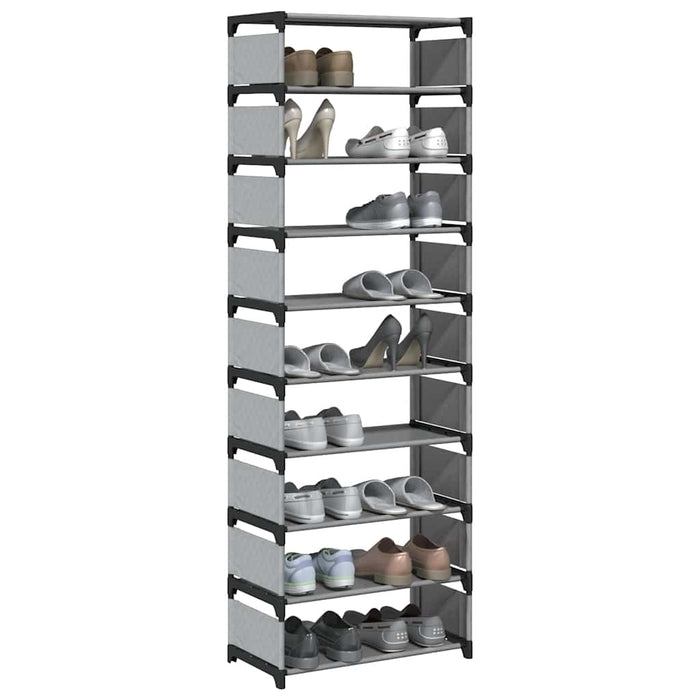 Suport pantofi 10 niveluri gri 54x28x158 cm țesătură nețesă - WALTI WALTI
