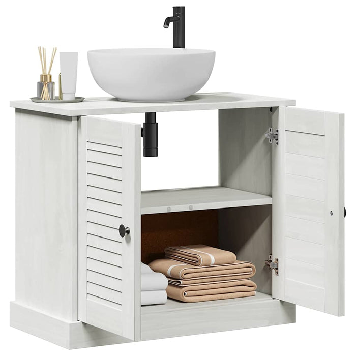 Dulap de chiuvetă cu raft VIGO Alb și Alb Antic 68 x 34 x 59 cm - WALTI WALTI