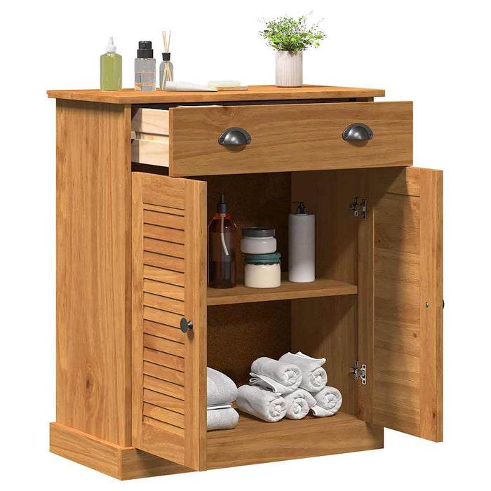 Dulap de Baie cu raft VIGO Maro și Maro Miere 68 x 34 x 80 cm - WALTI WALTI