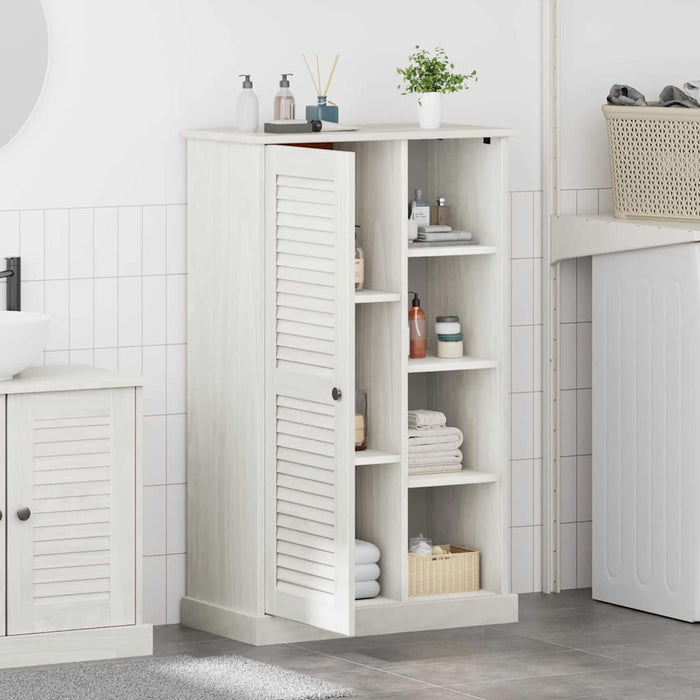 Dulap de Baie VIGO Alb 67.5 x 34 x 110 cm Lemn masiv de pin - WALTI WALTI