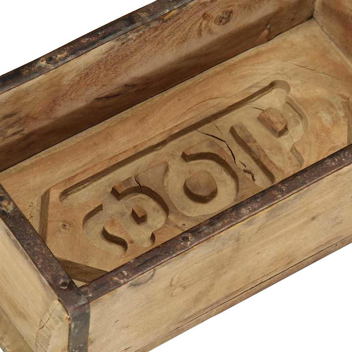 Tavă 4 buc. Maro 30 x 15 x 9 cm Lemn recuperat masiv WALTI