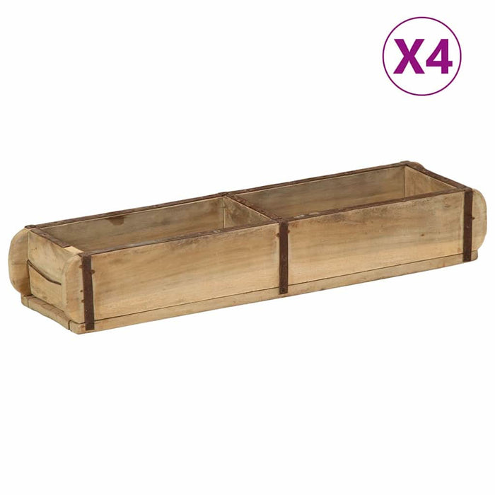 Tavă 4 pcs Maro 57 x 15 x 9 cm Lemn recuperat masiv - WALTI WALTI