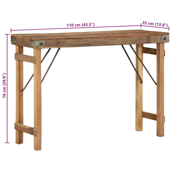 Masă laterală Maro 110 x 35 x 76 cm Lemn recuperat masiv WALTI