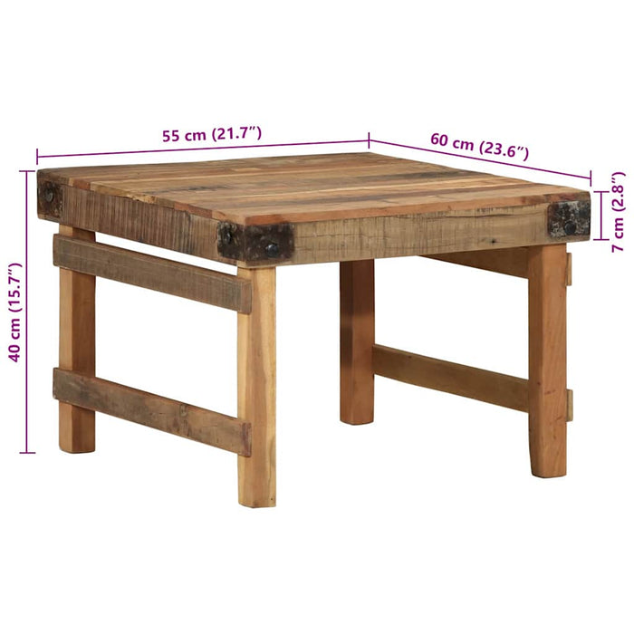 Masă de cafea Maro 60 x 55 x 40 cm Lemn recuperat masiv - WALTI WALTI