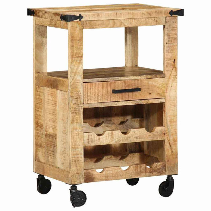 Troler de Bucătărie Maro 55 x 40 x 80 cm Lemn de mango solid - WALTI WALTI
