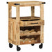 Troler de Bucătărie Maro 55 x 40 x 80 cm Lemn de mango solid - WALTI WALTI
