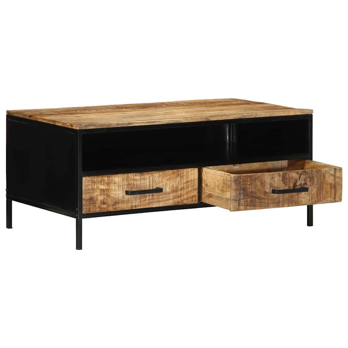 Masă de cafea Maro 90 x 50 x 40 cm Lemn de mango masiv și metal - WALTI WALTI
