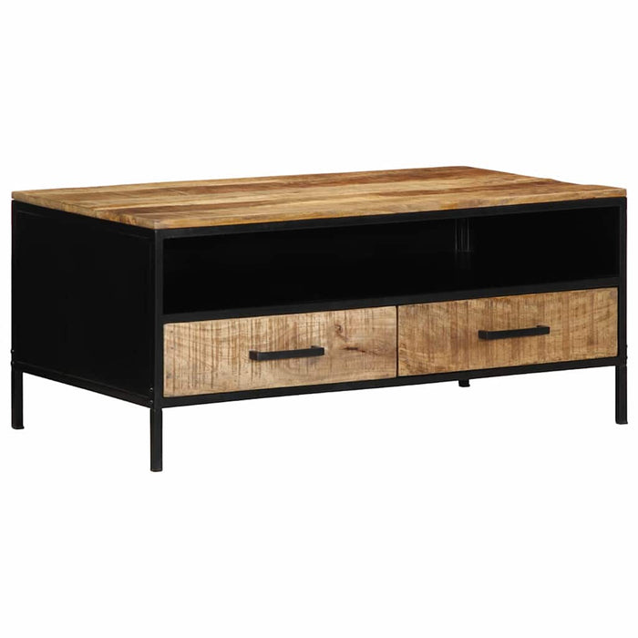 Masă de cafea Maro 90 x 50 x 40 cm Lemn de mango masiv și metal - WALTI WALTI