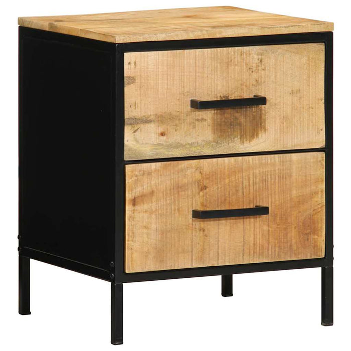 Dulap de noapte cu sertar 2 pcs Maro și negru 40 x 35 x 50 cm - WALTI WALTI