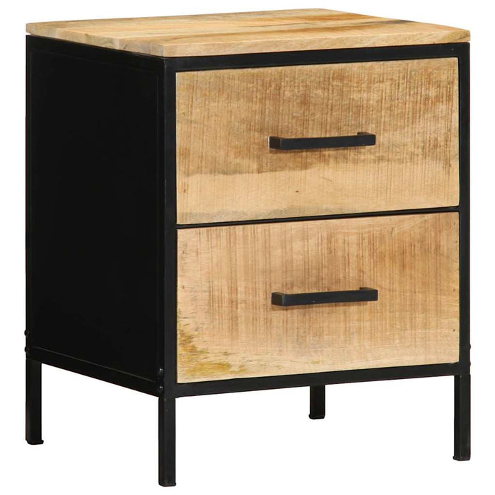 Dulap de noapte cu sertar 2 pcs Maro și negru 40 x 35 x 50 cm - WALTI WALTI