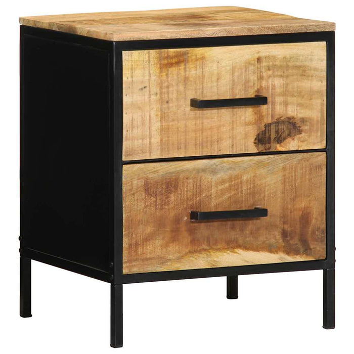 Dulap de noapte cu sertar 2 pcs Maro și negru 40 x 35 x 50 cm - WALTI WALTI