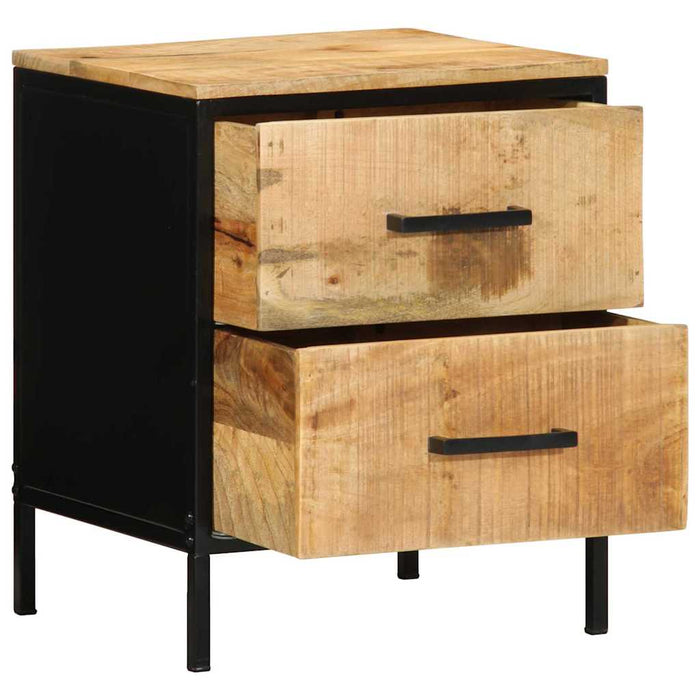 Dulap de noapte cu sertar 2 pcs Maro și negru 40 x 35 x 50 cm - WALTI WALTI