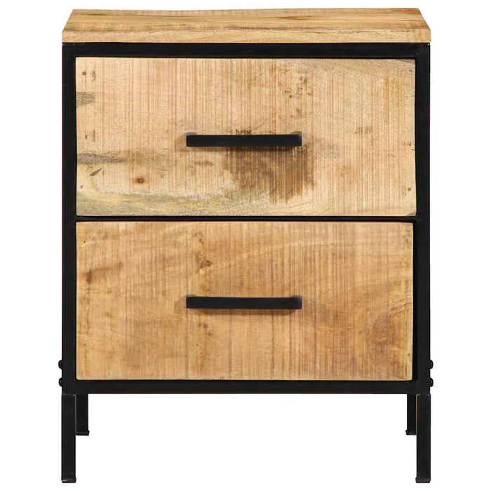 Dulap de noapte cu sertar 2 pcs Maro și negru 40 x 35 x 50 cm - WALTI WALTI