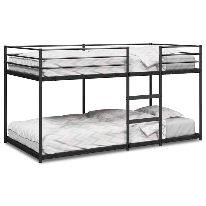 Pat supraetajat fără saltea negru 75x190 cm oțel WALTI