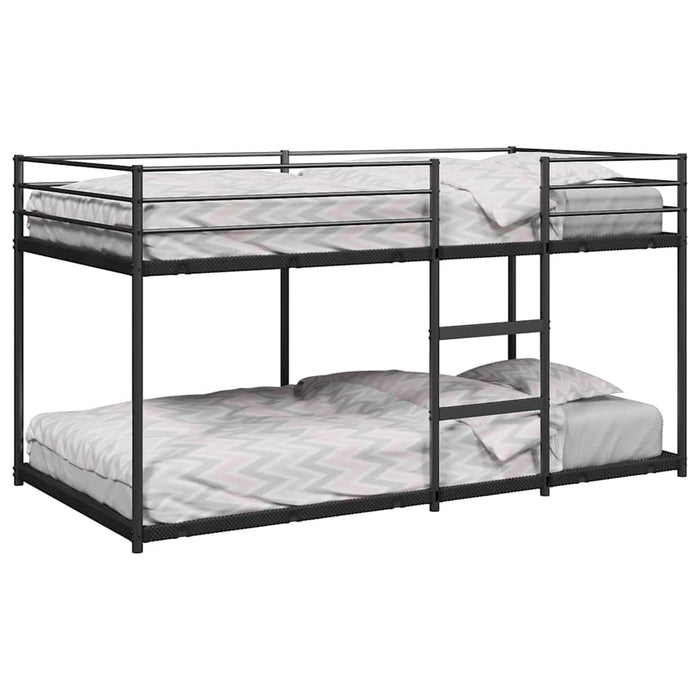 Pat supraetajat fără saltea negru 75x190 cm oțel WALTI