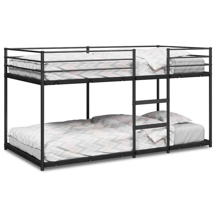 Pat supraetajat fără saltea negru 80x200 cm oțel WALTI