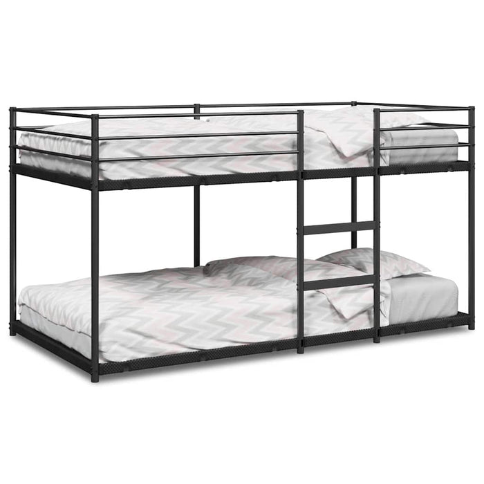 Pat supraetajat fără saltea negru 90x200 cm oțel - WALTI WALTI