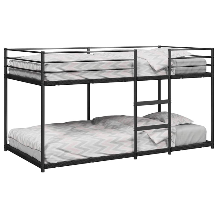 Pat supraetajat fără saltea negru 90x200 cm oțel - WALTI WALTI