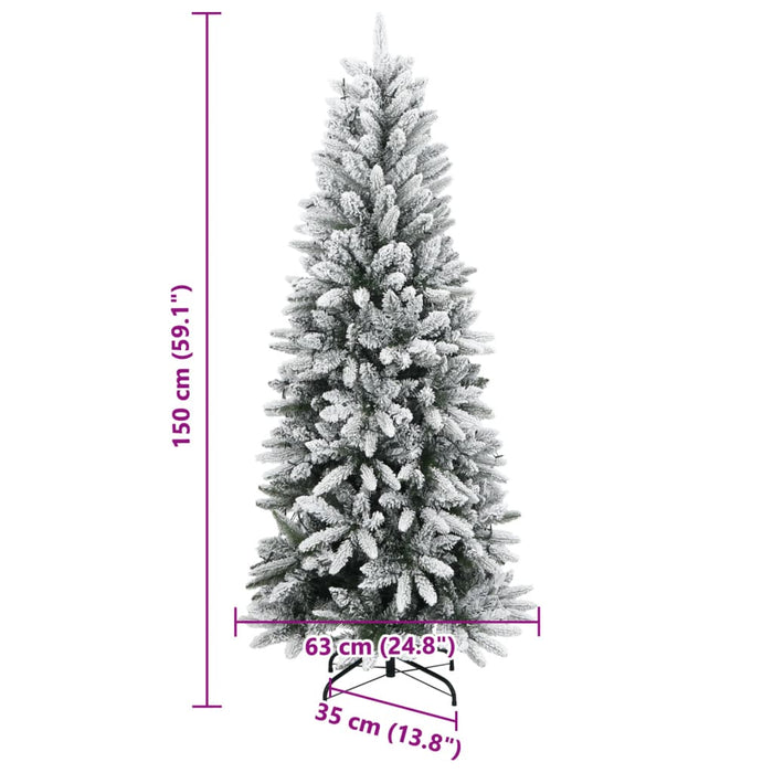 Brad de Crăciun artificial 150 LED-uri și zăpadă, 150 cm - WALTI WALTI