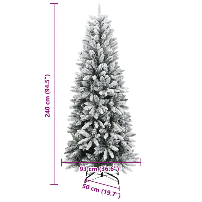 Brad de Crăciun artificial cu 300 LED-uri/zăpadă pufoasă 240 cm - WALTI WALTI