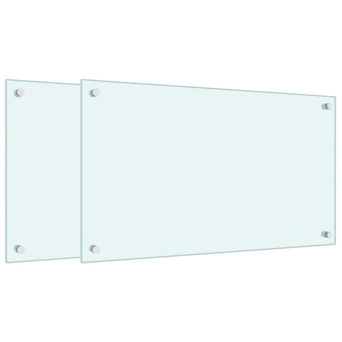 Panou antistropi bucătărie 2 buc. alb 70x40cm sticlă securizată - WALTI WALTI